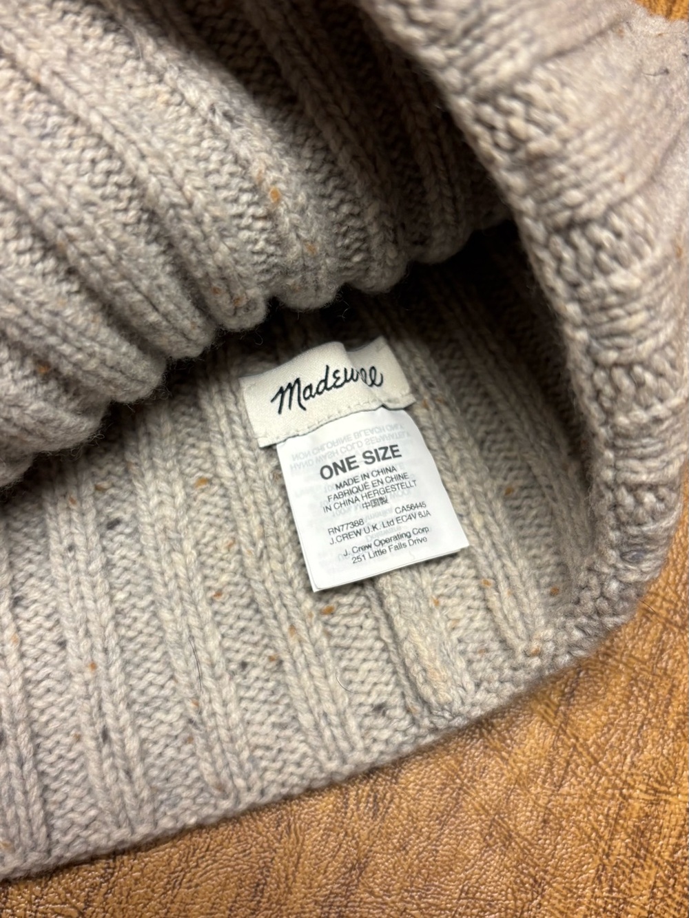 Madewell Ribbed Beanie with Multi-Color Pom - Picture 5 of 7